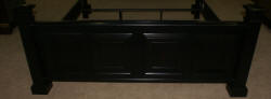 Modern black distressed painted king size bed 