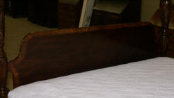 modern banded inlaid mahogany queen size rice bed