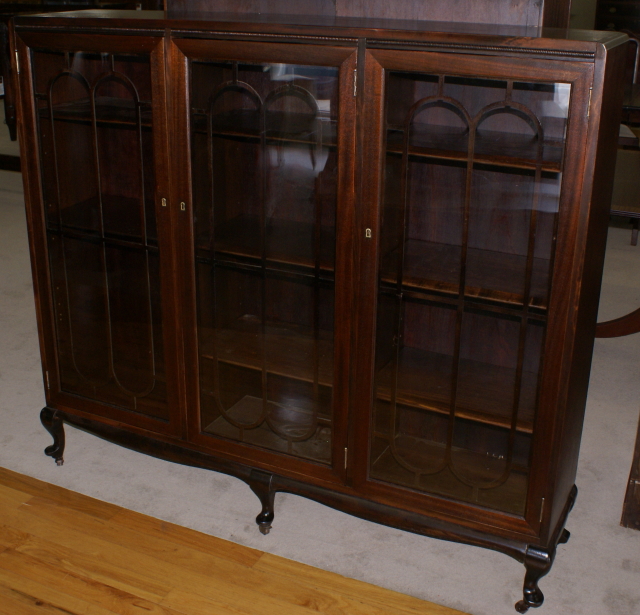 Antique Bookcase Mahogany Bookcases, Small Antique Bookcase With Glass Doors