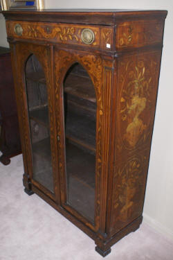 Dutch antique early 1800s period two door bookcase