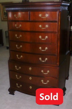 Baker Furniture mahogany tall chest of drawers