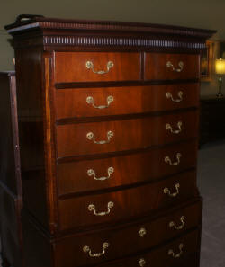 Baker Furniture mahogany tall chest of drawers