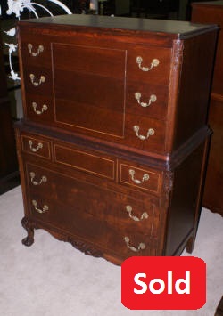 Chippendale ball and claw foot mahogany chest
