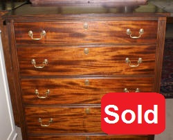 Sheraton mahogany antique chest