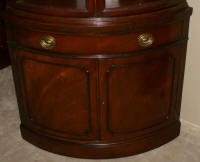 Matched pair of Drexel mahogany corner cabinets