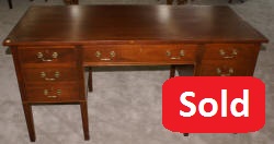 Solid mahogany antique partners desk
