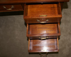Solid mahogany antique partners desk