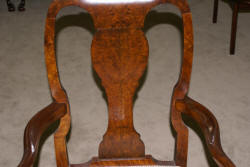 set of 10 walnut Queen Anne dining room chairs