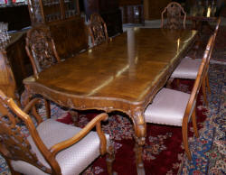 Signed Batesville walnut dining room suite
