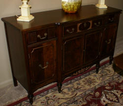 walnut complete antique dining room suite