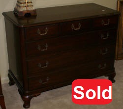 Queen Anne solid mahogany dresser
