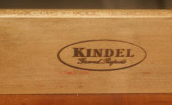 Kindel block front dresser in mahogany finish with key locks