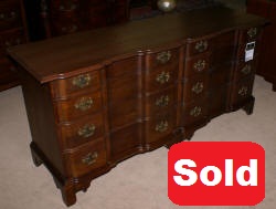 solid cherry block front double dresser by century