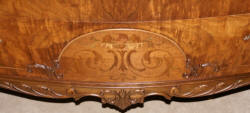 Walnut French inlaid carved antique dresser