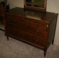 light mahogany Regency dresser with mirror
