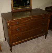 light mahogany Regency dresser with mirror