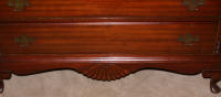 Queen Anne shell carved mahogany dresser