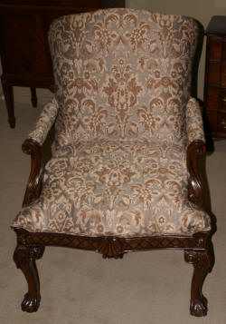 mathced pair of chippendale arm chairs