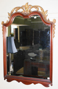 mahogany heavily carved gold gilded French mirror