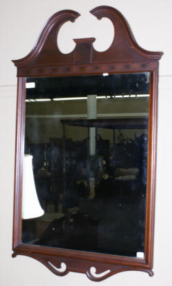 dark mahogany chinese chippendale mirror