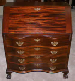 Chippendale mahogany antique Governor Winthrop desk