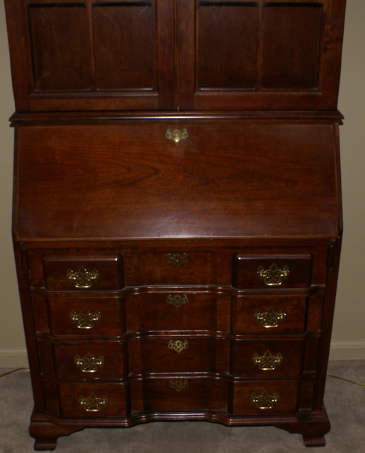 Solid Cherry Jasper Cabinet Company Block Front Chippendale
