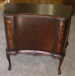 French carved antique inlaid walnut server 