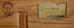 Kittinger mahogany pencil inlaid sideboard with wine storage