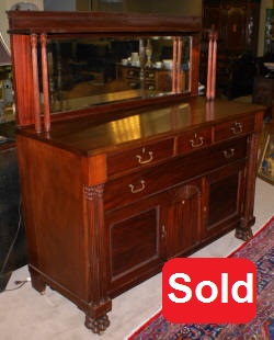 solid mahogany antique sideboard