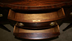 English mahogany brass inlaid Hepplewhite sideboard