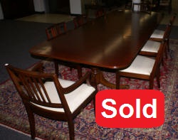 mahogany dining room table and chairs