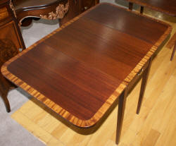 Pair of banded inlaid mahogany Pembroke tables