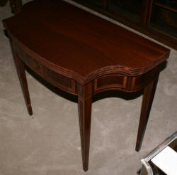 Federal inlaid mahogany flip top antique game table