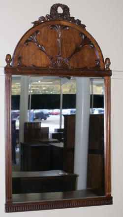  Rosewood and walnut inlaid vanity and mirror